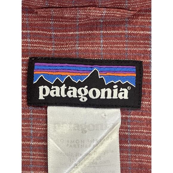 Patagonia Short Sleeve Plaid Shirt Mens Medium Red Classic Fit - Picture 3 of 13